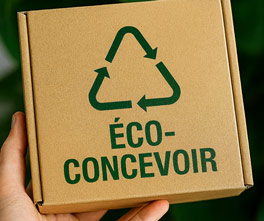 Photo : Cartons avec logo éco-concevoir