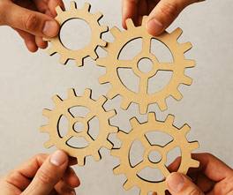 Photo : engrenages, association Revipac