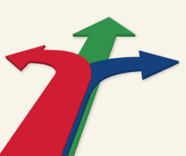 Illustration : flèches vers missions