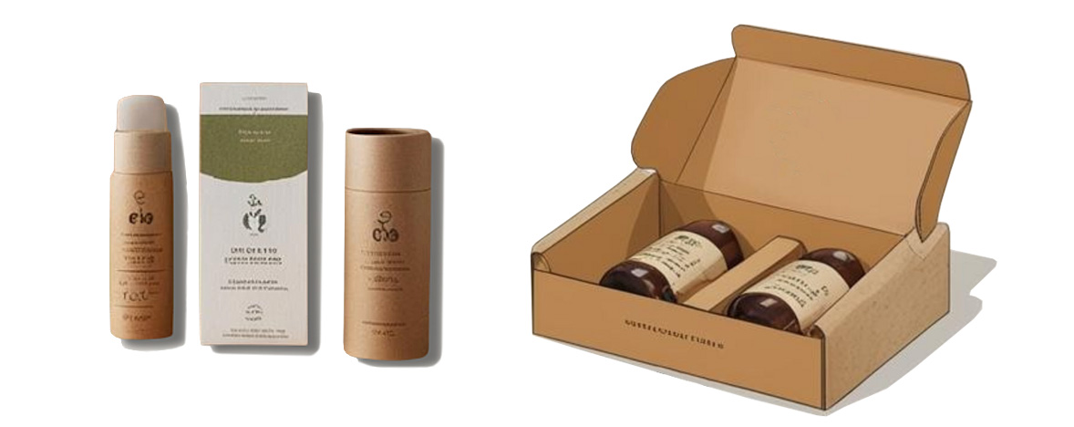 Emballage Cosmétique et bouteilles de vin Illustration : Tendances actuelles d'emballages